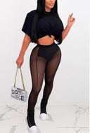 Mesh Leggings Set